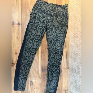 Nike Black and Olive Dri-FIT Leggings